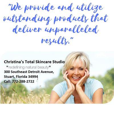 Christina's Total Skin Care Studio serving Martin, Saint Lucie and Palm Beach.