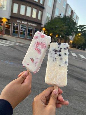strawberry and raisin paletas