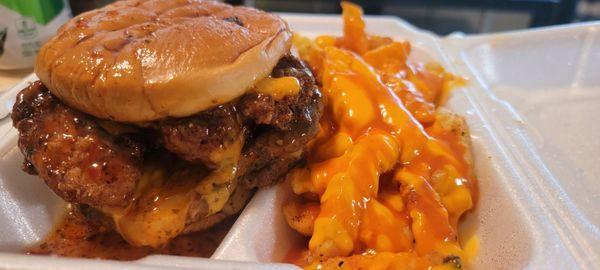 Smokey Jones and Buffalo cheese fries