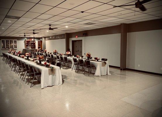 Our rental hall can be rented for weddings and parties