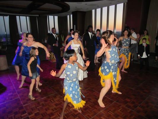 Performance at wedding at Windows on Minnesota.