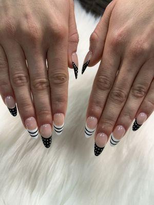 Gel X extension nails art