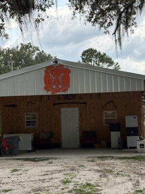 Cleaning and processing barn.