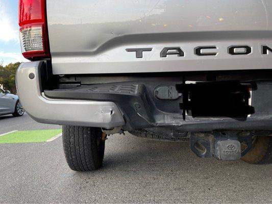 Damage done to my Tacoma Bumper!