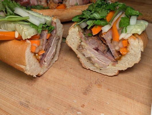 Yen's special banh mi cross section