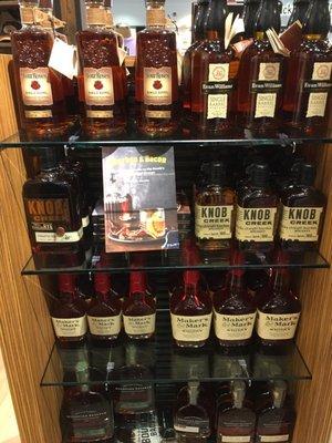 Lots of Kentucky bourbons for sale in their airport shops... At huge markups!