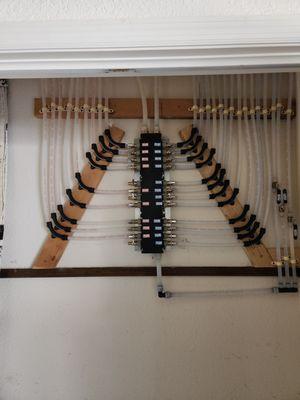 Performed leak detection services.
Found leak. Installed mani-block system for whole house re-pipe.