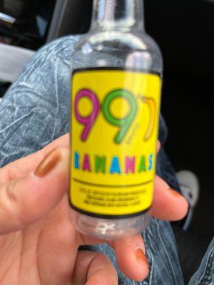 Not real 99 banana has barley any alcohol.