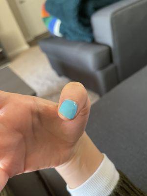 Chipped gel nail