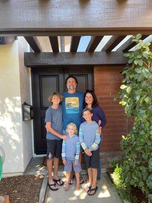 Dana found our forever home...when there were 28 offers! Shown: the Albright Party of 5