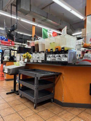 Drink selection besides Coke products around the corner.