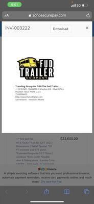 Pictures of the rim and tire missing. The name of the company and bald tires