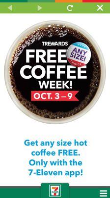 Get your free coffee! Get the app!