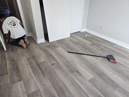 Painting flooring and trim