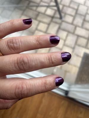 Can kind of see the uneven cuticles