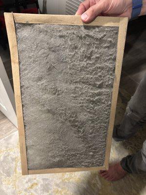 This is the air filter in my conditioner unit upon move out they said they would change it every other month!  NEVER was it changed!