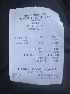 Most expensive propane in Tucson