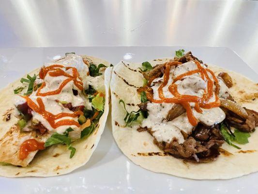 Two Taco Lunch Special (Mahi and Steak)