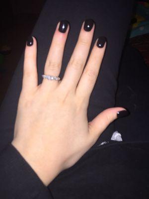 Black SNS Nails :)