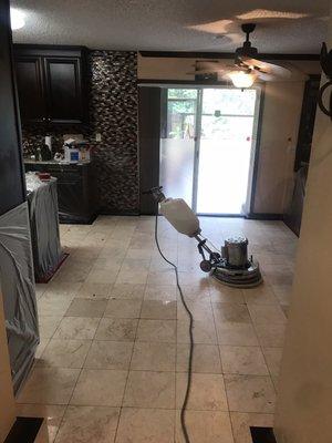 Travertine Stone and Marble Polishing