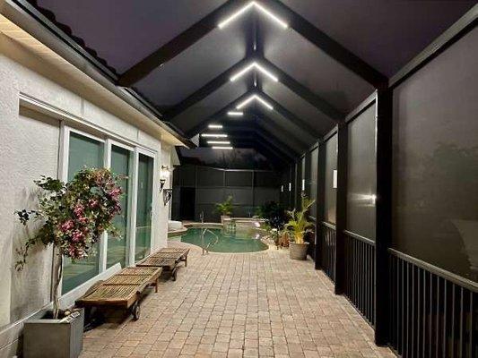 Our fixtures can even be placed on the apex of your cage