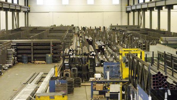 Variety of steel products on-hand