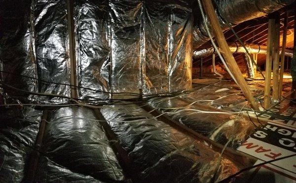 R 38 insulation with radiant barrier