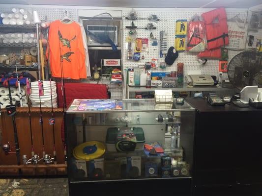 The bait and tackle store has everything you need to go fishing