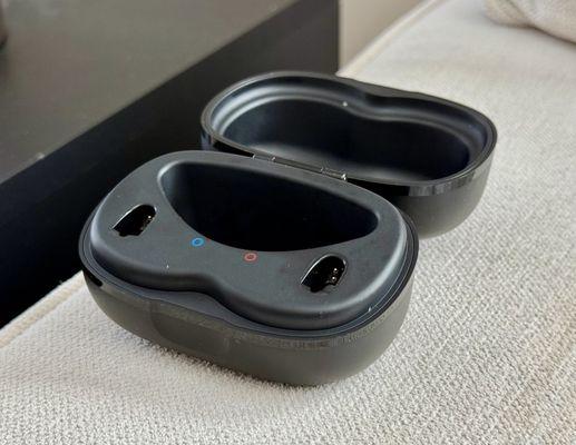 The charging case.