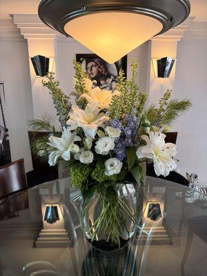 Big anniversary celebration with another David Mark stunning floral design.