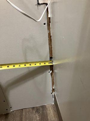 New Dry Wall Cracks. They Taped Over These Cracks.