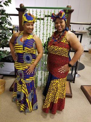 Happy ambassadors rocking Tropical arts outfit #madeinGhana