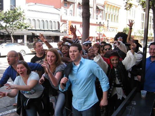 You never know who you'll meet on one of our games.