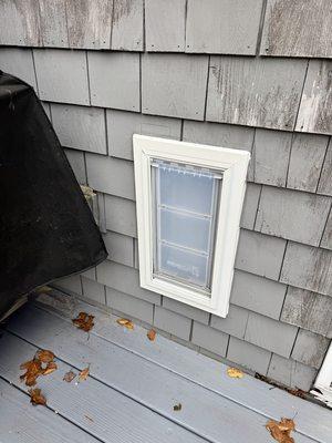 exterior of dog door