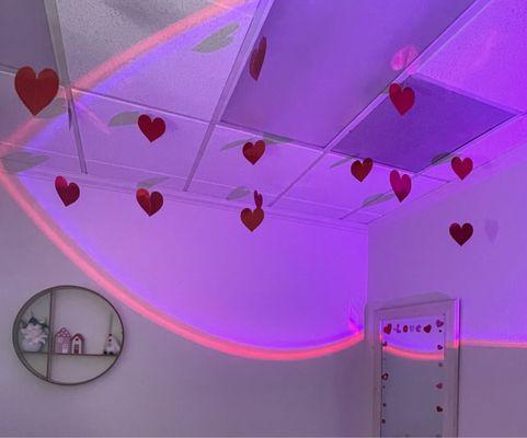 Decorated for Valentine's Day