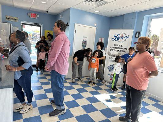 People waiting forever.