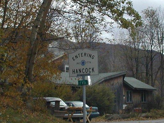 Entering Hancock, MA