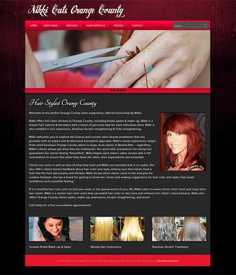 Nikki Cuts Orange County Website Created by ACA Web Consulting