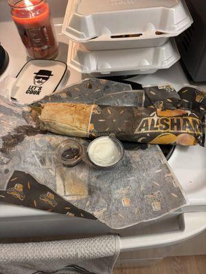 Chicken Shawarma Sandwich with extra shawarma