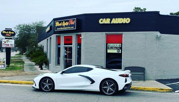 Just finished tinting this beautiful new Vette!
