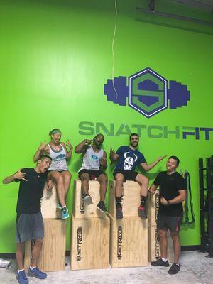 Trainers Amy and Jordan with some team members!