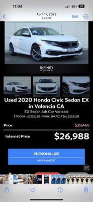 INFINITI OF VALENCIA