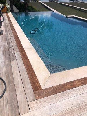Pool Coping in Random Lengths
