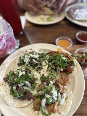 Tacos de Asada, pastor and Buche!