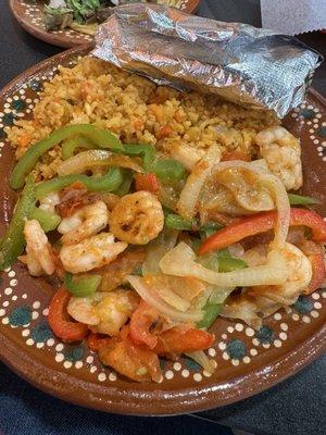 Shrimp Fajita Lunch Plate