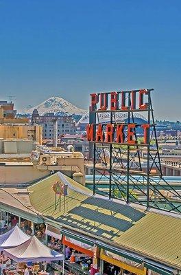 Photograph of Pike Place Market Sign by Daniel T Fleming