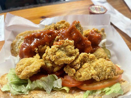 These oysters rocked! Huge, meaty, salty, perfectly cooked! Oh but yum!