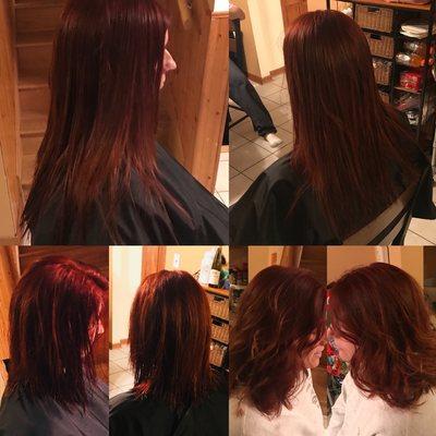Long to short...this color deserved a cut with some attitude!