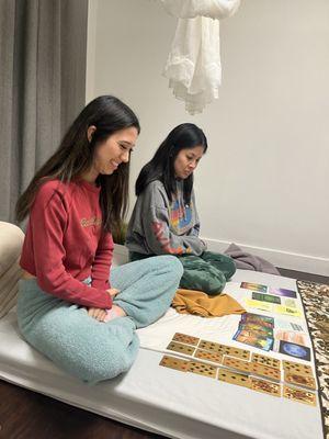 my cousins getting a reading from Amy