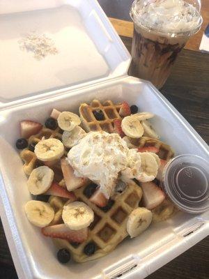 Waffles and Iced Mocha